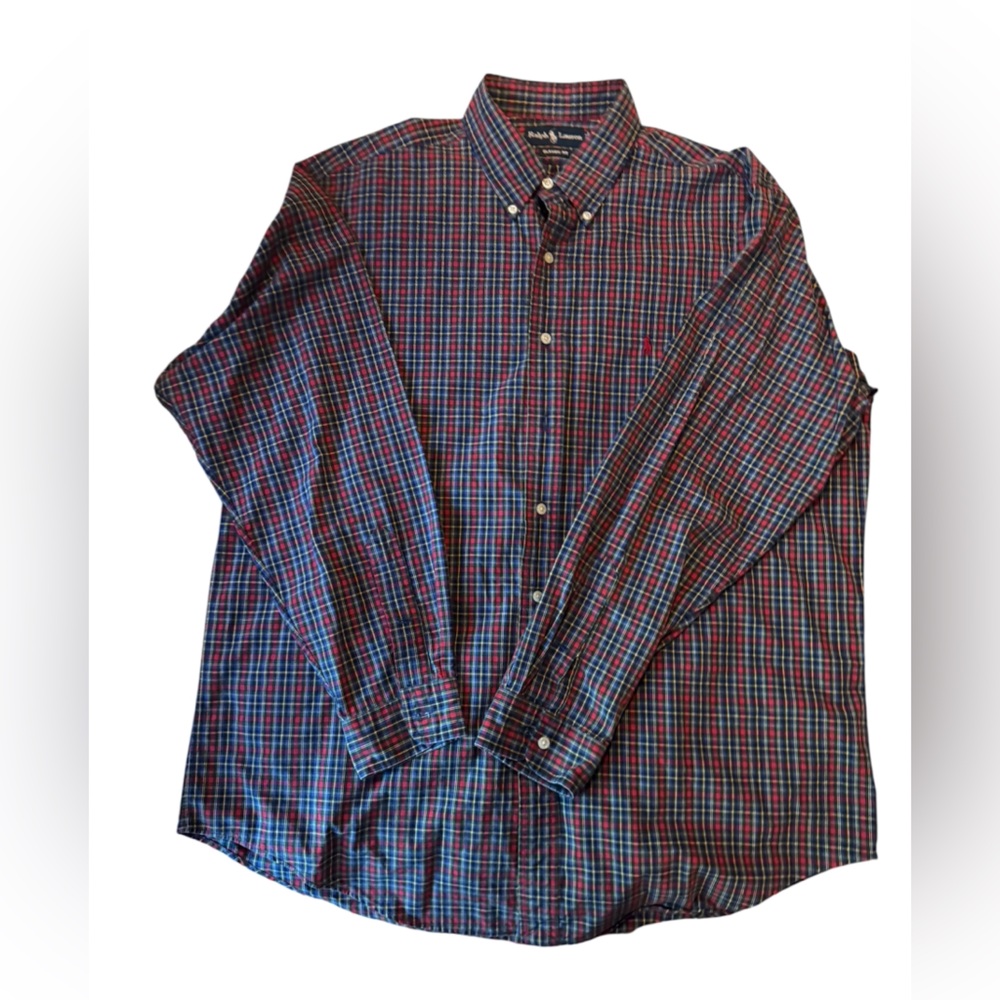 Ralph Lauren Men’s Classic Fit Button-Up Shirt – Red Pony Logo